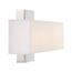 Jess LED Medium Vanity Brushed Nickel Finish w/ White Acrylic