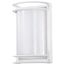 LED Rectangular Bulk Head Fixture White Finish w/ White Glass