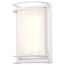 LED Rectangular Bulk Head Fixture White Finish w/ White Glass