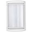 LED Rectangular Bulk Head Fixture White Finish w/ White Glass
