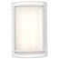 LED Rectangular Bulk Head Fixture White Finish w/ White Glass