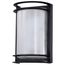 LED Rectangular Bulk Head Fixture Black Finish w/ White Glass
