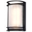LED Rectangular Bulk Head Fixture Black Finish w/ White Glass