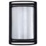 LED Rectangular Bulk Head Fixture Black Finish w/ White Glass