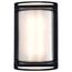LED Rectangular Bulk Head Fixture Black Finish w/ White Glass