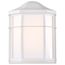 LED Cage Lantern Fixture White Finish w/ White Linen Acrylic