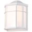 LED Cage Lantern Fixture White Finish w/ White Linen Acrylic