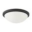 Button LED 13" Flush Mount Fixture Black Finish