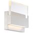 Ellusion LED Medium Wall Sconce 15W Polished Nickel Finish w/ Seeded Glass