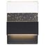 Ellusion LED Small Wall Sconce 15W Matte Black Finish w/ Seeded Glass