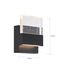 Ellusion LED Small Wall Sconce 15W Matte Black Finish w/ Seeded Glass