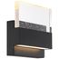 Ellusion LED Medium Wall Sconce 15W Matte Black Finish w/ Seeded Glass