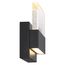Ellusion LED Medium Wall Sconce 15W Matte Black Finish w/ Seeded Glass