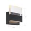Ellusion LED Medium Wall Sconce 15W Matte Black Finish w/ Seeded Glass