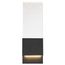 Ellusion LED Large Wall Sconce 13W Matte Black Finish w/ Seeded Glass