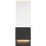 Ellusion LED Large Wall Sconce 13W Matte Black Finish w/ Seeded Glass