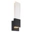 Ellusion LED Large Wall Sconce 13W Matte Black Finish w/ Seeded Glass
