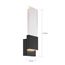 Ellusion LED Large Wall Sconce 13W Matte Black Finish w/ Seeded Glass