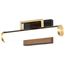 Solano Small Vanity LED Black and Brushed Brass Finish White Acrylic Lens