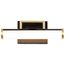 Solano Small Vanity LED Black and Brushed Brass Finish White Acrylic Lens
