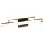 Solano Medium Vanity LED Black and Brushed Brass Finish White Acrylic Lens