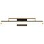 Solano Medium Vanity LED Black and Brushed Brass Finish White Acrylic Lens