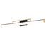Solano Large Vanity LED Black and Brushed Brass Finish White Acrylic Lens