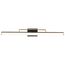 Solano Large Vanity LED Black and Brushed Brass Finish White Acrylic Lens