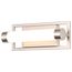 Canal Small Vanity LED Brushed Nickel Finish White Acrylic Lens