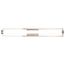 Canal Large Vanity LED Brushed Nickel Finish White Acrylic Lens