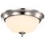 Center Lock 13 Inch LED Flush Mount 19 Watt 3000K Brushed Nickel Finish Frosted Glass