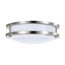 16 Watt 10" LED Flush Mount Fixture 3000K Dimmable Brushed Nickel White Lens