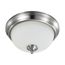 19 Watt 11" LED Flush Mount Fixture 3000K Dimmable Brushed Nickel Frosted Glass