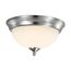 19 Watt 11" LED Flush Mount Fixture 3000K Dimmable Brushed Nickel Frosted Glass