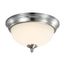 19 Watt 11" LED Flush Mount Fixture 3000K Dimmable Brushed Nickel Frosted Glass