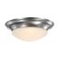19 Watt 11" LED Twist & Lock Flush Mount Fixture Dimmable Brushed Nickel Frosted Glass