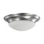 19 Watt 11" LED Twist & Lock Flush Mount Fixture Dimmable Brushed Nickel Frosted Glass