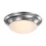 19 Watt 11" LED Twist & Lock Flush Mount Fixture Dimmable Brushed Nickel Frosted Glass