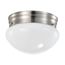 12 Watt 7" LED Flush Mount Fixture 3000K Dimmable Brushed Nickel Frosted Glass
