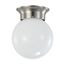 8 Watt 6" LED Flush Mount Fixture 3000K Dimmable Brushed Nickel Frosted Glass