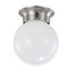 8 Watt 6" LED Flush Mount Fixture 3000K Dimmable Brushed Nickel Frosted Glass