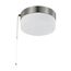 12 Watt 8" LED Flush Mount Fixture w/ Pull Chain Brushed Nickel w/ Frosted Glass