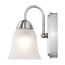 8 Watt LED 1 Light Vanity Fixture 3000K Brushed Nickel w/ Alabaster Glass