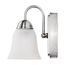 8 Watt LED 1 Light Vanity Fixture 3000K Brushed Nickel w/ Alabaster Glass