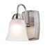 8 Watt LED 1 Light Vanity Fixture 3000K Brushed Nickel w/ Alabaster Glass