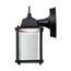 8 Watt 3000K LED Cube Lantern Black Finish Clear Beveled Glass