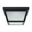 12 Watt 9" LED Carport Flush Mount Fixture 3000K Dimmable Black Finish w/ Frosted Glass