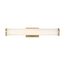 Lena LED Vanity Brushed Brass w/ Striped Lens