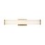 Lena LED Vanity Brushed Brass w/ Striped Lens