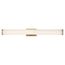 Lena LED Vanity Brushed Brass w/ Striped Lens